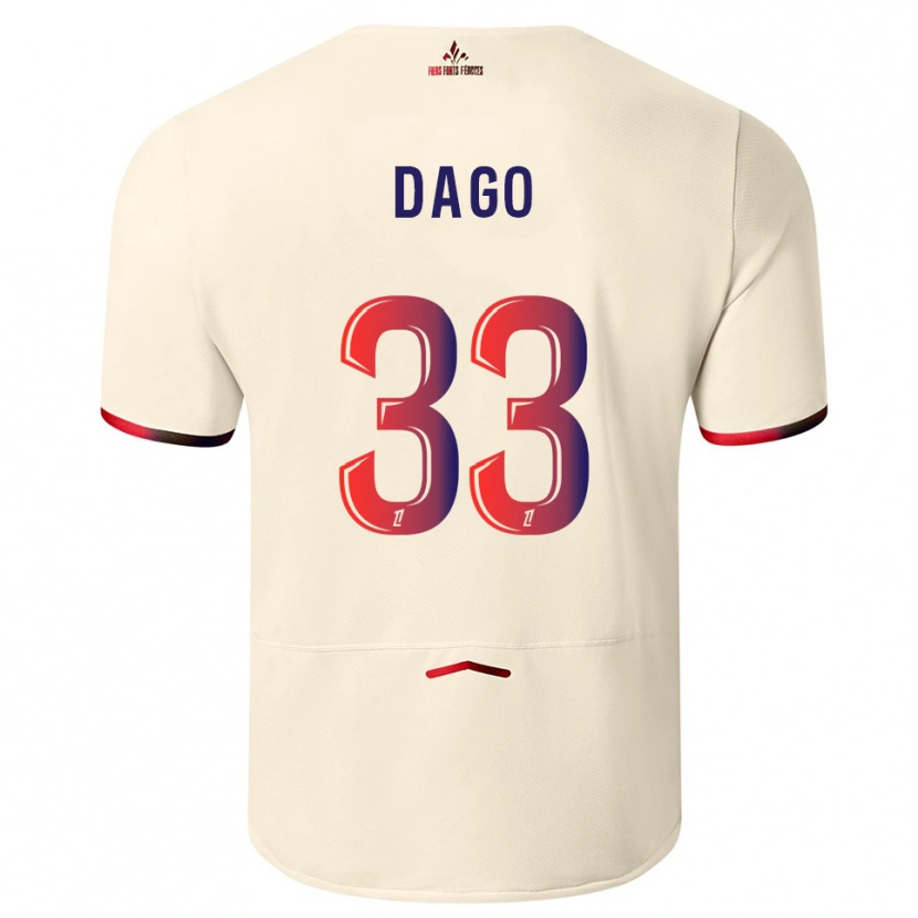 Danxen Mujer Camiseta Trévis Dago #33 Blanquecino Rojo 2ª Equipación 2025/26 La Camisa México