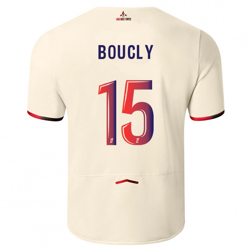 Danxen Mujer Camiseta Maite Boucly #15 Blanquecino Rojo 2ª Equipación 2025/26 La Camisa México