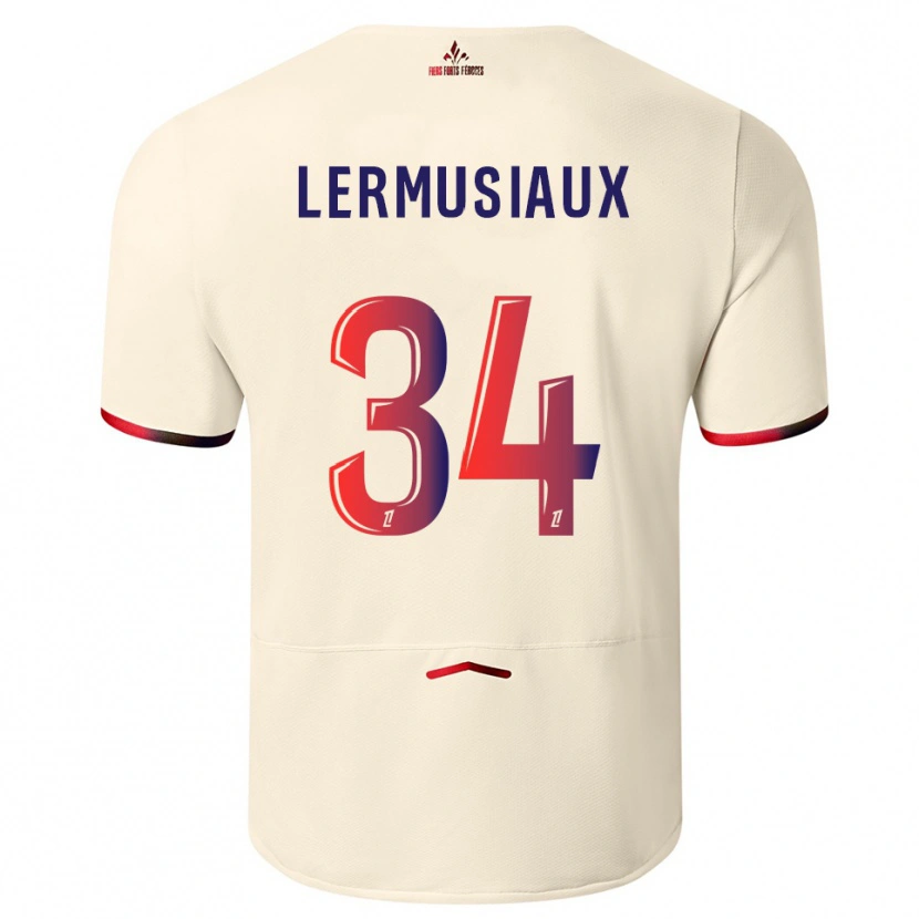 Danxen Mujer Camiseta Chrystal Lermusiaux #34 Blanquecino Rojo 2ª Equipación 2025/26 La Camisa México