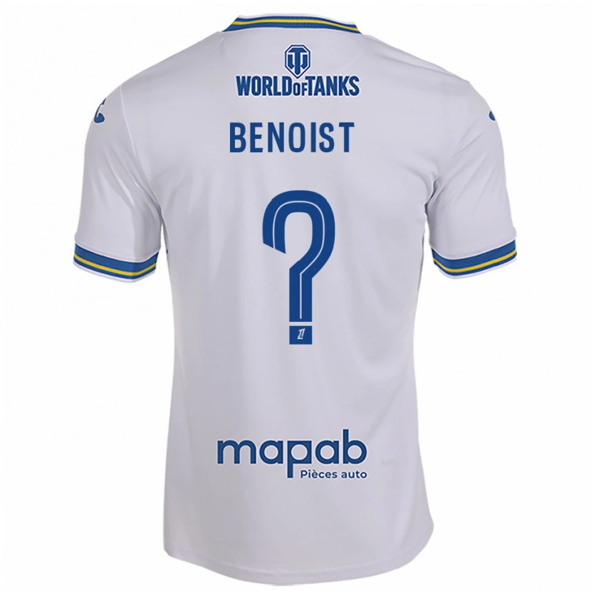Danxen Mujer Camiseta Baptiste Benoist #0 Blanco Celeste 2ª Equipación 2025/26 La Camisa México