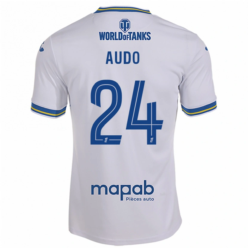 Danxen Mujer Camiseta Noémie Audo #24 Blanco Celeste 2ª Equipación 2025/26 La Camisa México