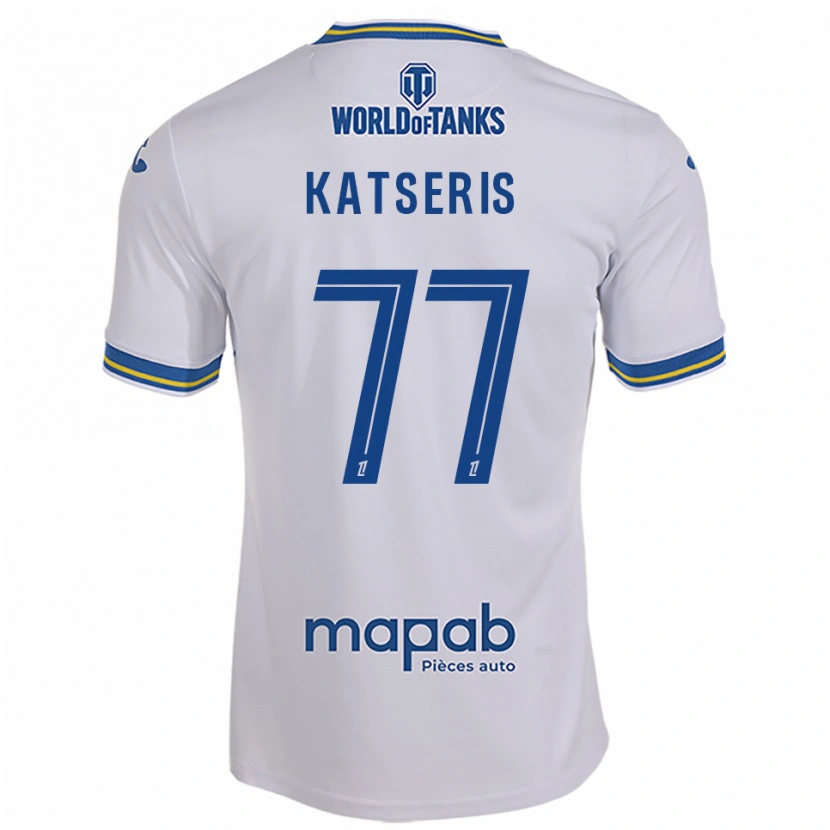 Danxen Mujer Camiseta Panos Katseris #77 Blanco Celeste 2ª Equipación 2025/26 La Camisa México