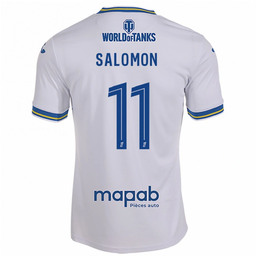Danxen Mujer Camiseta Enzo Salomon #11 Blanco Celeste 2ª Equipación 2025/26 La Camisa México