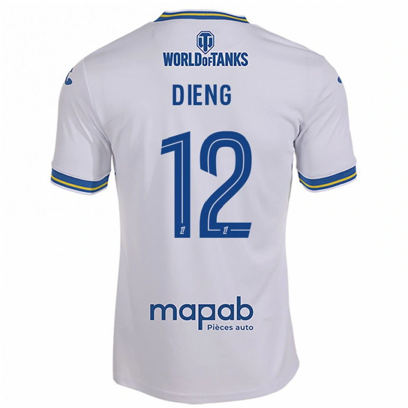 Danxen Mujer Camiseta Bamba Dieng #12 Blanco Celeste 2ª Equipación 2025/26 La Camisa México
