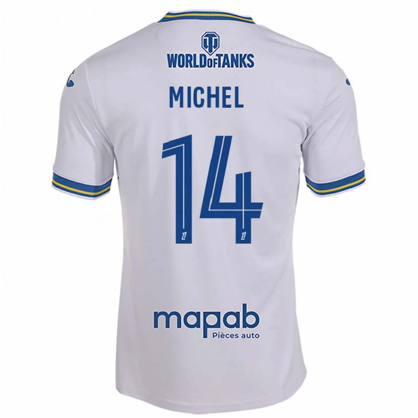 Danxen Mujer Camiseta Raphaël Michel #14 Blanco Celeste 2ª Equipación 2025/26 La Camisa México