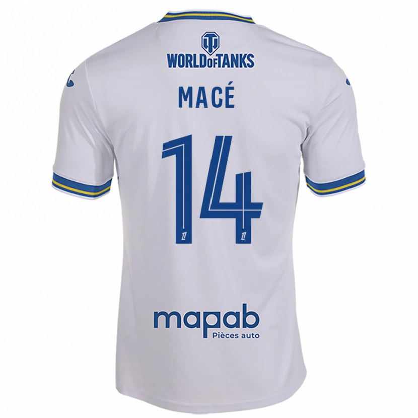 Danxen Mujer Camiseta Marine Macé #14 Blanco Celeste 2ª Equipación 2025/26 La Camisa México