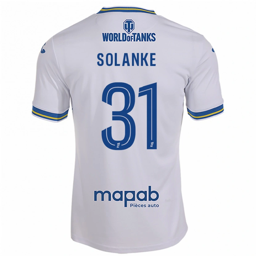 Danxen Mujer Camiseta Ade Solanke #31 Blanco Celeste 2ª Equipación 2025/26 La Camisa México