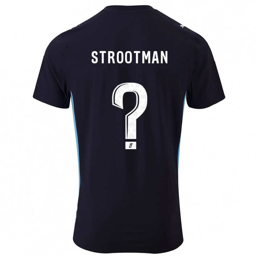 Danxen Mujer Camiseta Kevin Strootman #0 Negro Celeste 2ª Equipación 2025/26 La Camisa México