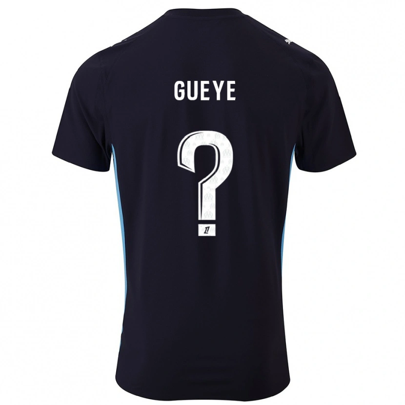 Danxen Mujer Camiseta Daouda Gueye #0 Negro Celeste 2ª Equipación 2025/26 La Camisa México