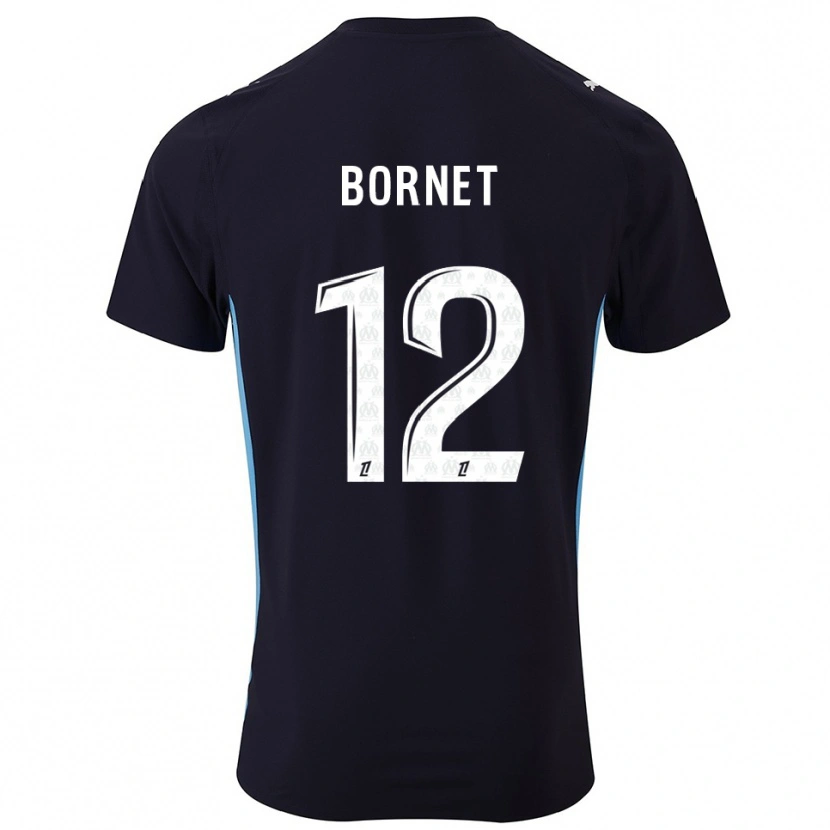 Danxen Mujer Camiseta Camille Bornet #12 Negro Celeste 2ª Equipación 2025/26 La Camisa México