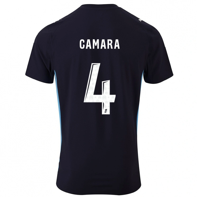 Danxen Mujer Camiseta Fodé Camara #4 Negro Celeste 2ª Equipación 2025/26 La Camisa México