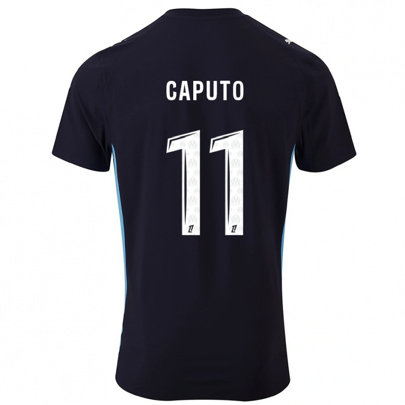 Danxen Mujer Camiseta Cindy Caputo #11 Negro Celeste 2ª Equipación 2025/26 La Camisa México