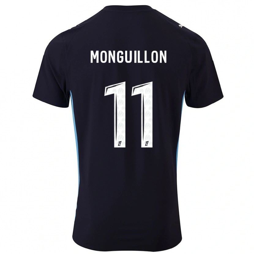 Danxen Mujer Camiseta Coralie Monguillon #11 Negro Celeste 2ª Equipación 2025/26 La Camisa México