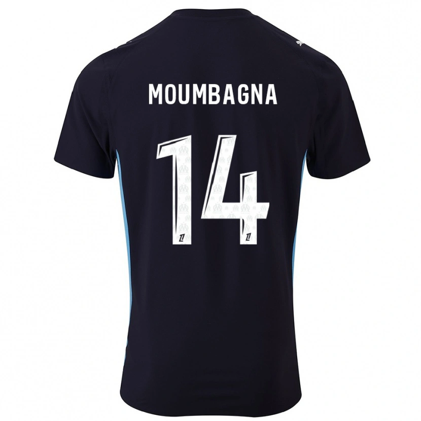 Danxen Mujer Camiseta Faris Moumbagna #14 Negro Celeste 2ª Equipación 2025/26 La Camisa México