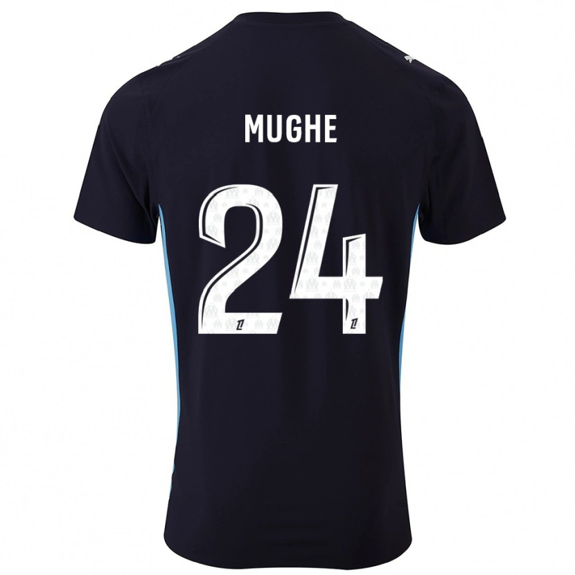 Danxen Mujer Camiseta François Mughe #24 Negro Celeste 2ª Equipación 2025/26 La Camisa México