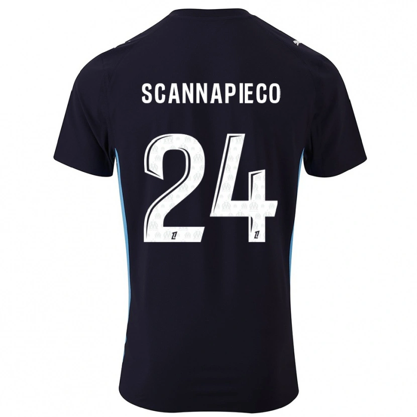 Danxen Mujer Camiseta Dona Scannapieco #24 Negro Celeste 2ª Equipación 2025/26 La Camisa México
