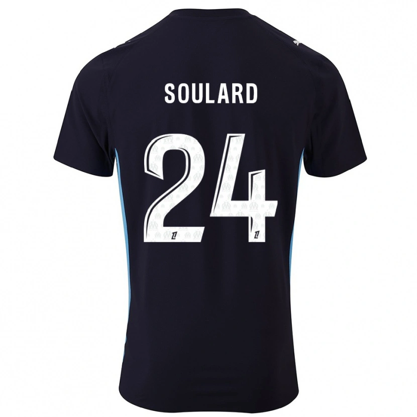 Danxen Mujer Camiseta Amandine Soulard #24 Negro Celeste 2ª Equipación 2025/26 La Camisa México