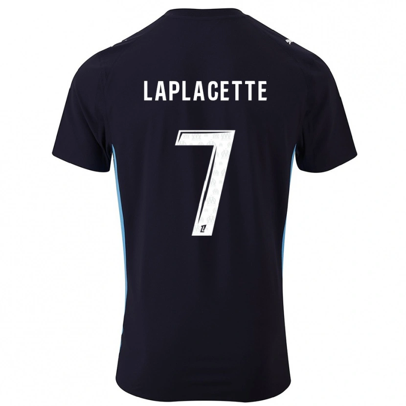 Danxen Mujer Camiseta Tess Laplacette #7 Negro Celeste 2ª Equipación 2025/26 La Camisa México