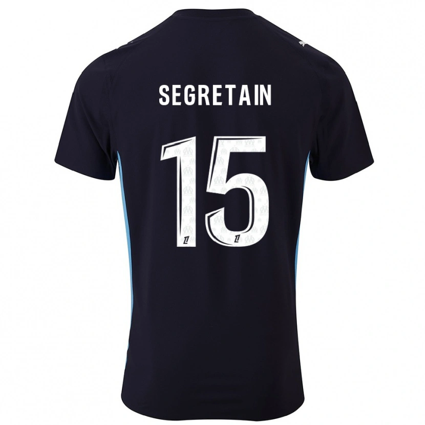 Danxen Mujer Camiseta Julie Ségrétain #15 Negro Celeste 2ª Equipación 2025/26 La Camisa México