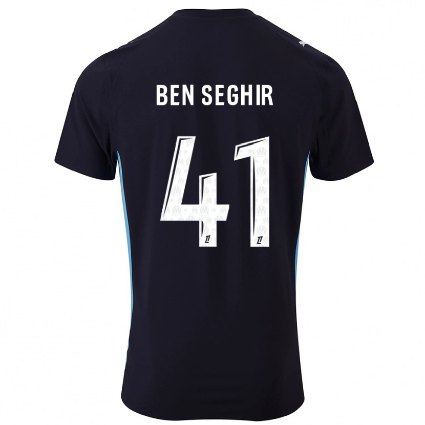 Danxen Mujer Camiseta Salim Ben Seghir #41 Negro Celeste 2ª Equipación 2025/26 La Camisa México