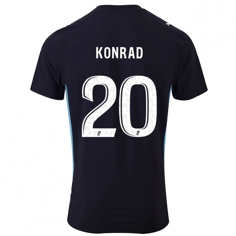Danxen Mujer Camiseta Konrad De La Fuente #20 Negro Celeste 2ª Equipación 2025/26 La Camisa México