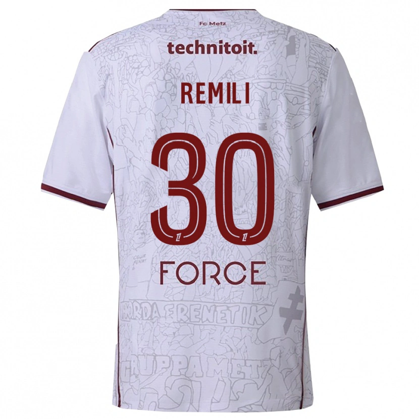 Danxen Mujer Camiseta Célia Remili #30 Blanco Burdeos 2ª Equipación 2025/26 La Camisa México