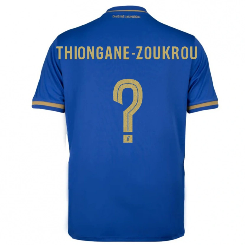 Danxen Mujer Camiseta Ackah-Tidiane Thiongane-Zoukrou #0 Azul Oro 2ª Equipación 2025/26 La Camisa México