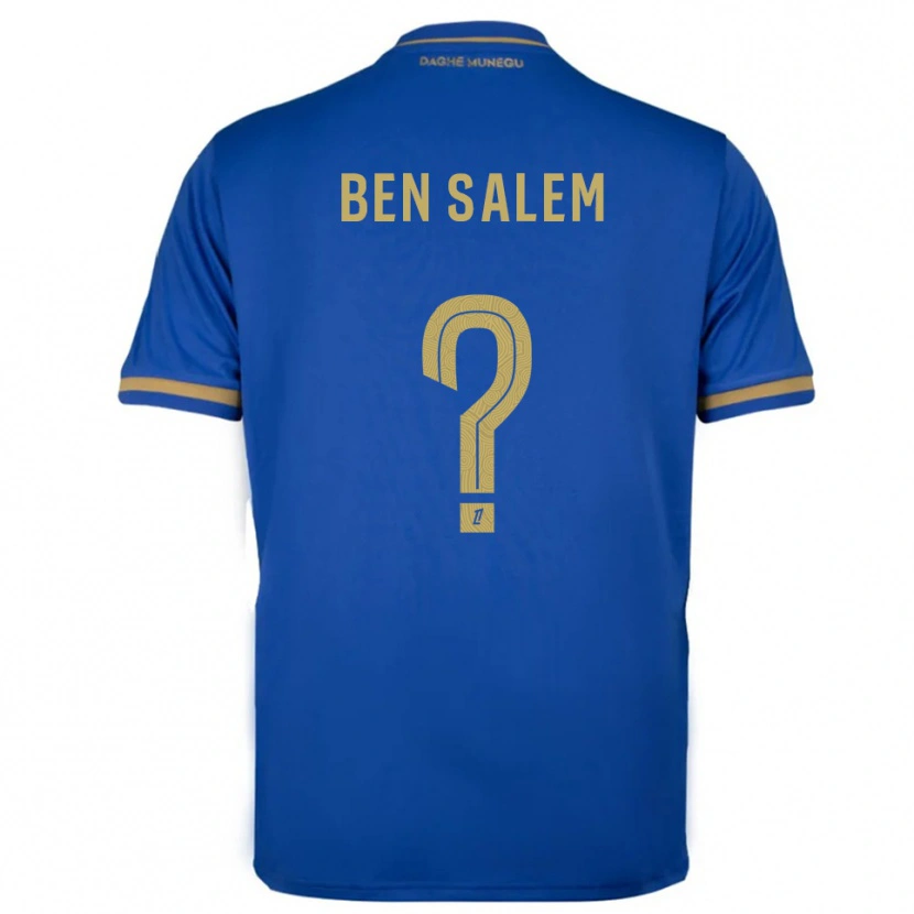 Danxen Mujer Camiseta Oualid Ben Salem #0 Azul Oro 2ª Equipación 2025/26 La Camisa México