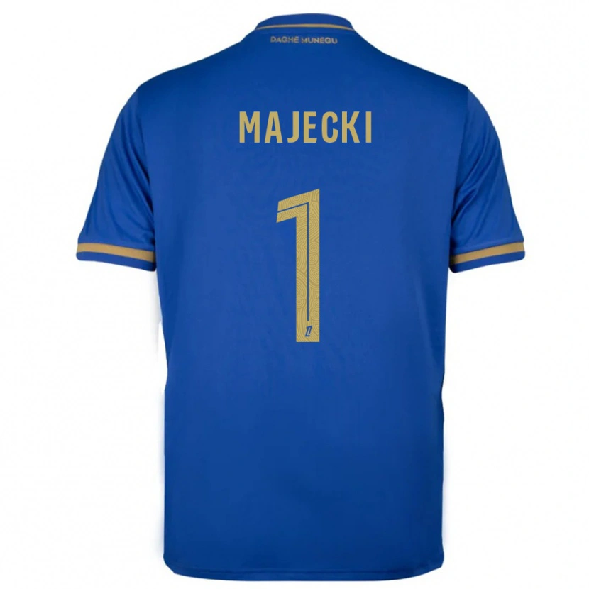 Danxen Mujer Camiseta Radoslaw Majecki #1 Azul Oro 2ª Equipación 2025/26 La Camisa México