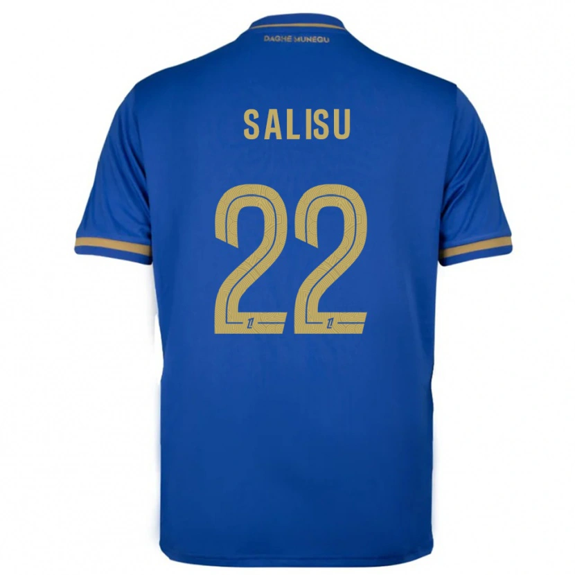 Danxen Mujer Camiseta Mohammed Salisu #22 Azul Oro 2ª Equipación 2025/26 La Camisa México