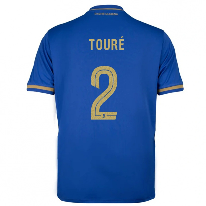 Danxen Mujer Camiseta Ilane Touré #2 Azul Oro 2ª Equipación 2025/26 La Camisa México