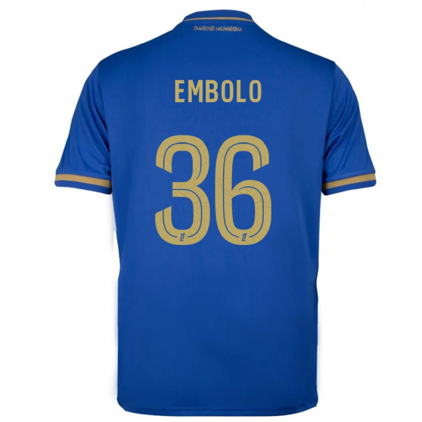 Danxen Mujer Camiseta Breel Embolo #36 Azul Oro 2ª Equipación 2025/26 La Camisa México