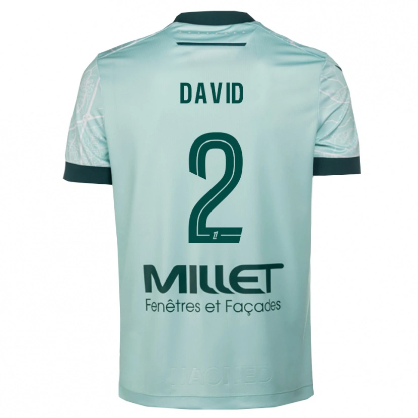 Danxen Mujer Camiseta Timothé David #2 Verde Blanco 2ª Equipación 2025/26 La Camisa México