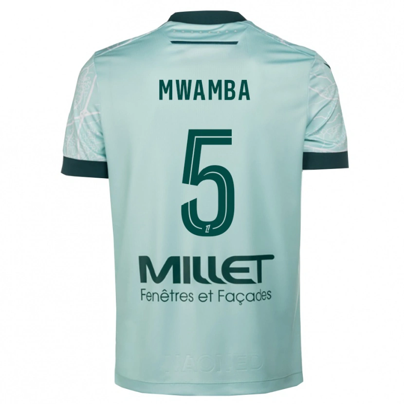 Danxen Mujer Camiseta Musunda Mwamba #5 Verde Blanco 2ª Equipación 2025/26 La Camisa México