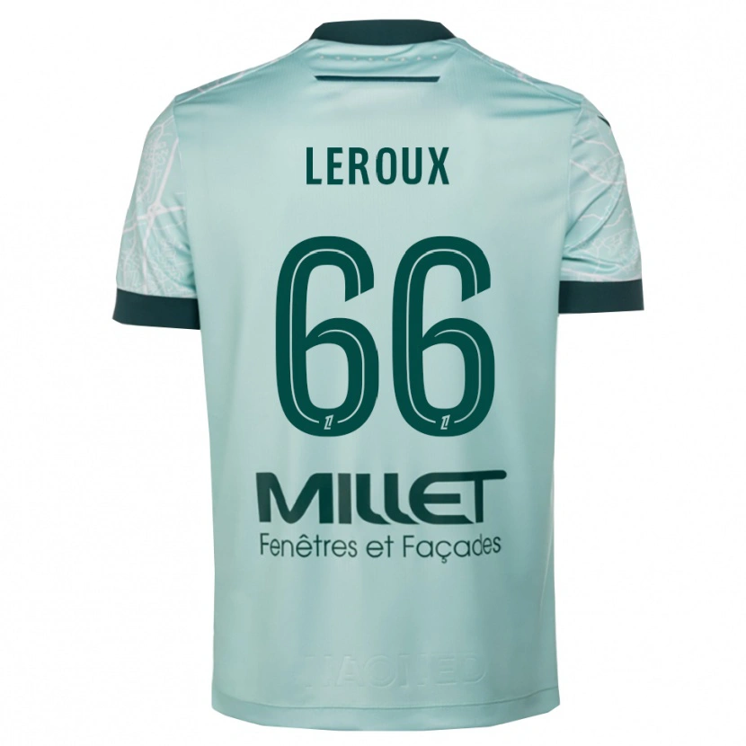 Danxen Mujer Camiseta Louis Leroux #66 Verde Blanco 2ª Equipación 2025/26 La Camisa México