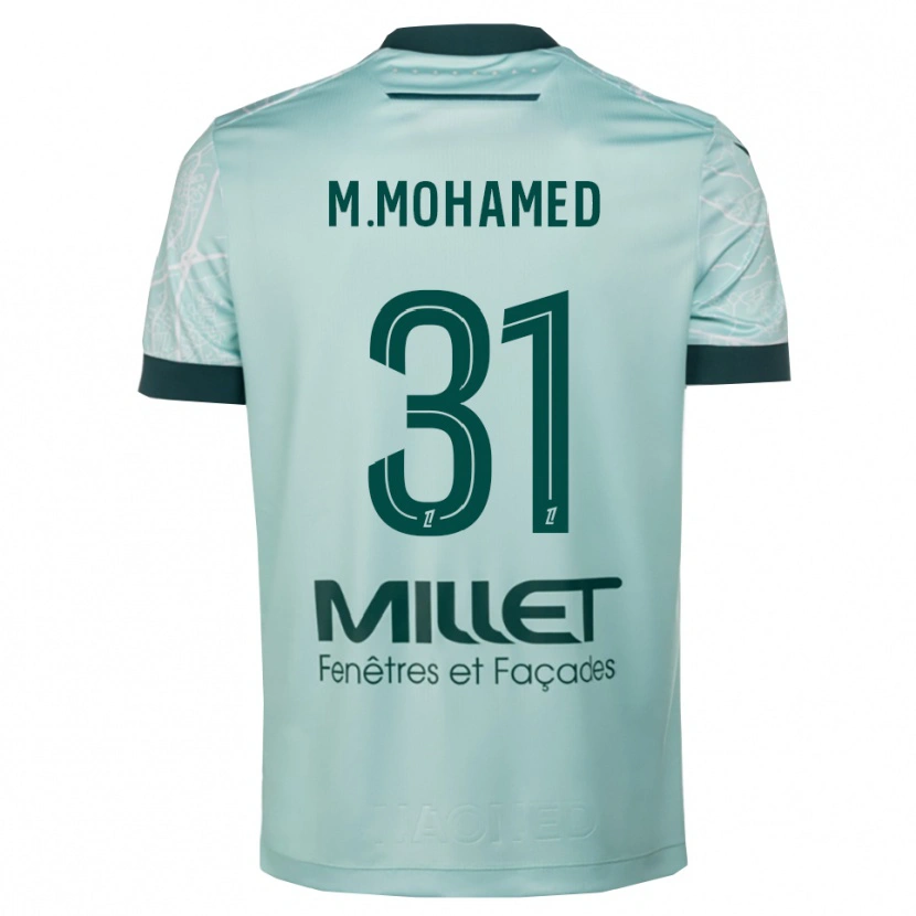 Danxen Mujer Camiseta Mostafa Mohamed #31 Verde Blanco 2ª Equipación 2025/26 La Camisa México