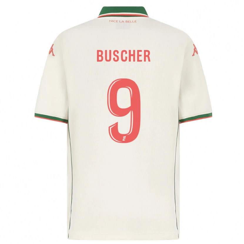 Danxen Mujer Camiseta Mickaël Buscher #9 Blanco Verde 2ª Equipación 2025/26 La Camisa México