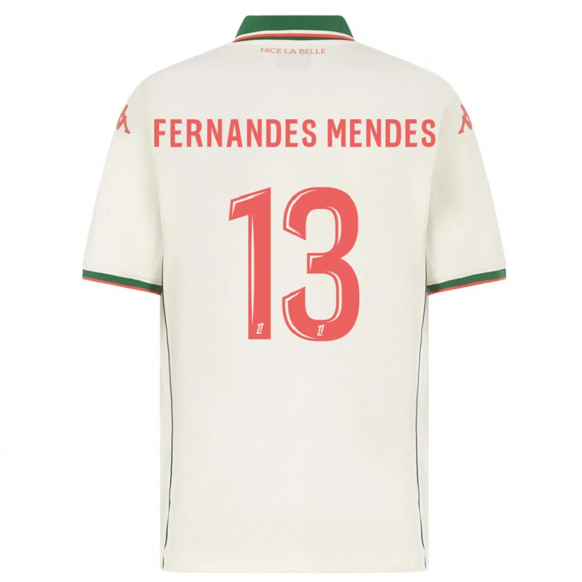 Danxen Mujer Camiseta Mathis Fernandes Mendes #13 Blanco Verde 2ª Equipación 2025/26 La Camisa México