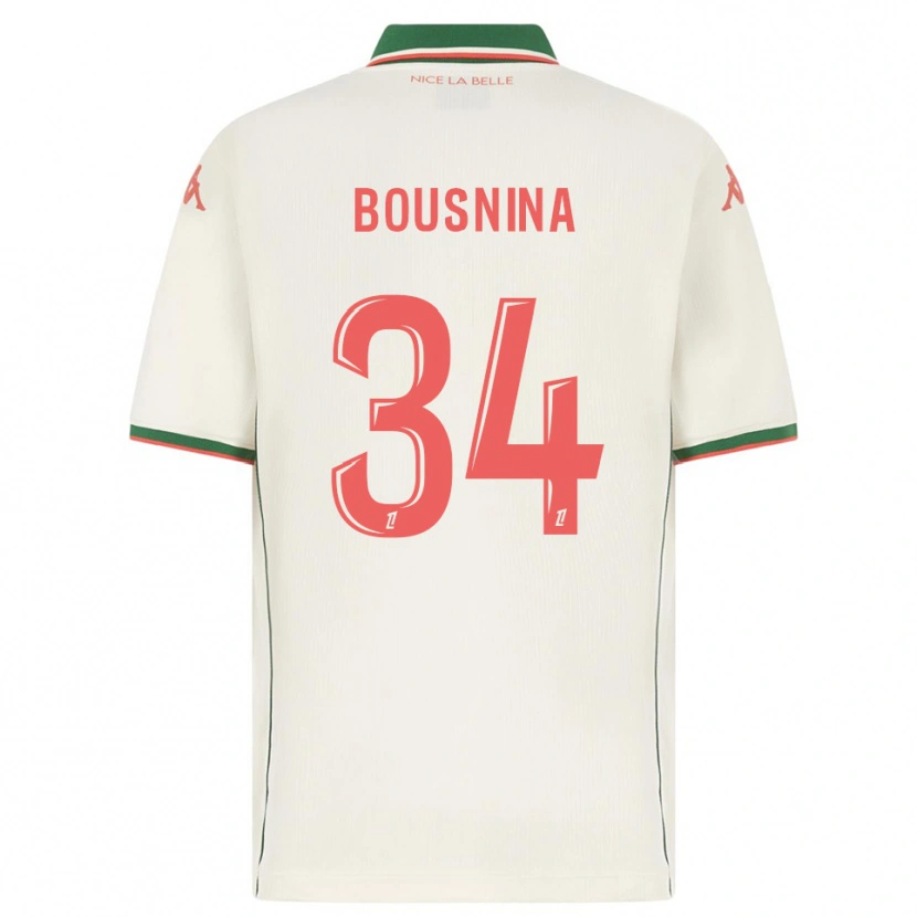 Danxen Mujer Camiseta Farès Bousnina #34 Blanco Verde 2ª Equipación 2025/26 La Camisa México