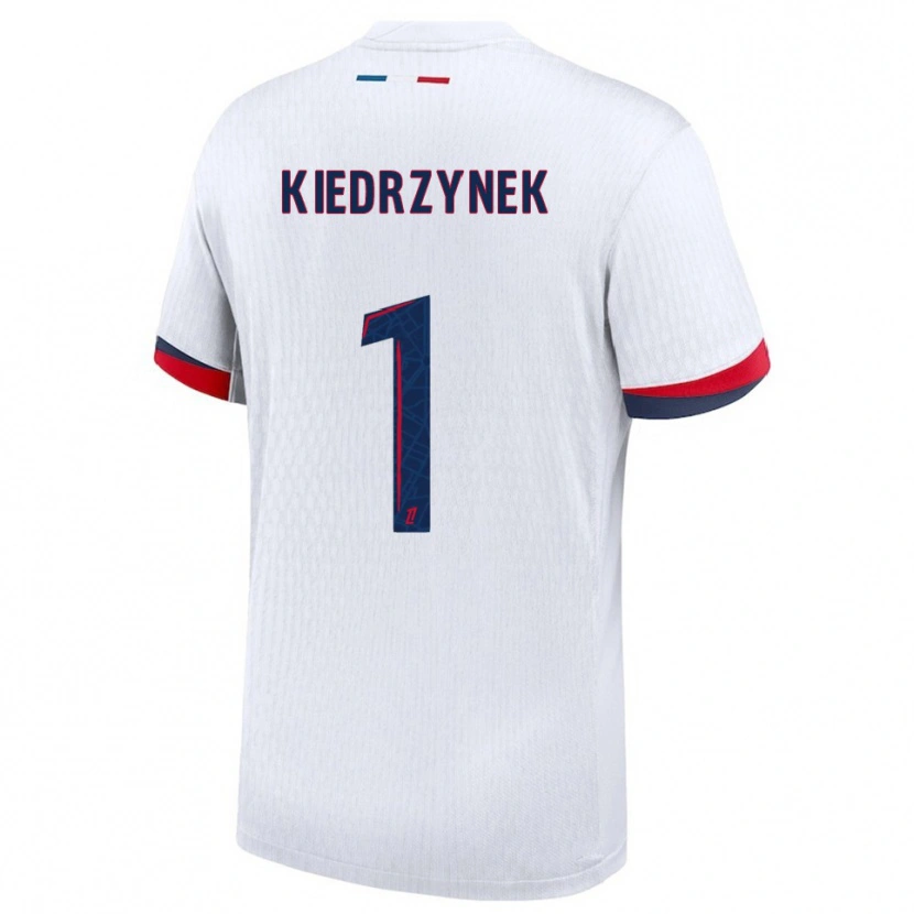 Danxen Mujer Camiseta Katarzyna Kiedrzynek #1 Blanco Rojo 2ª Equipación 2025/26 La Camisa México