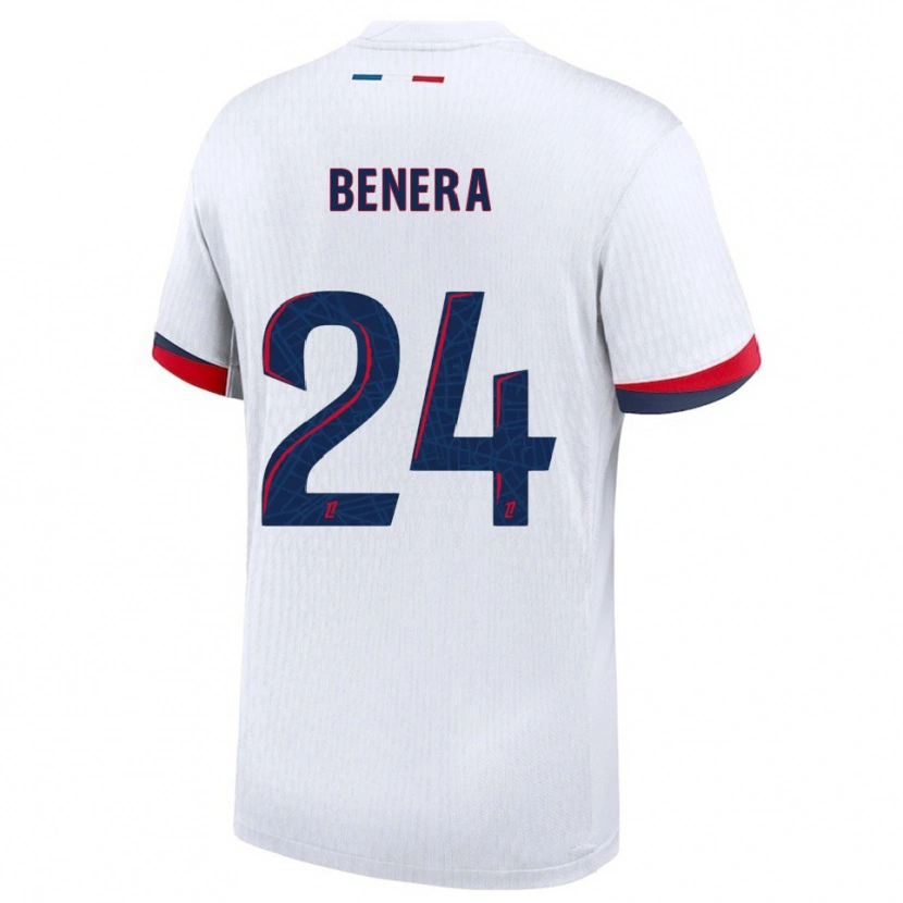 Danxen Mujer Camiseta Baby Jordy Benera #24 Blanco Rojo 2ª Equipación 2025/26 La Camisa México