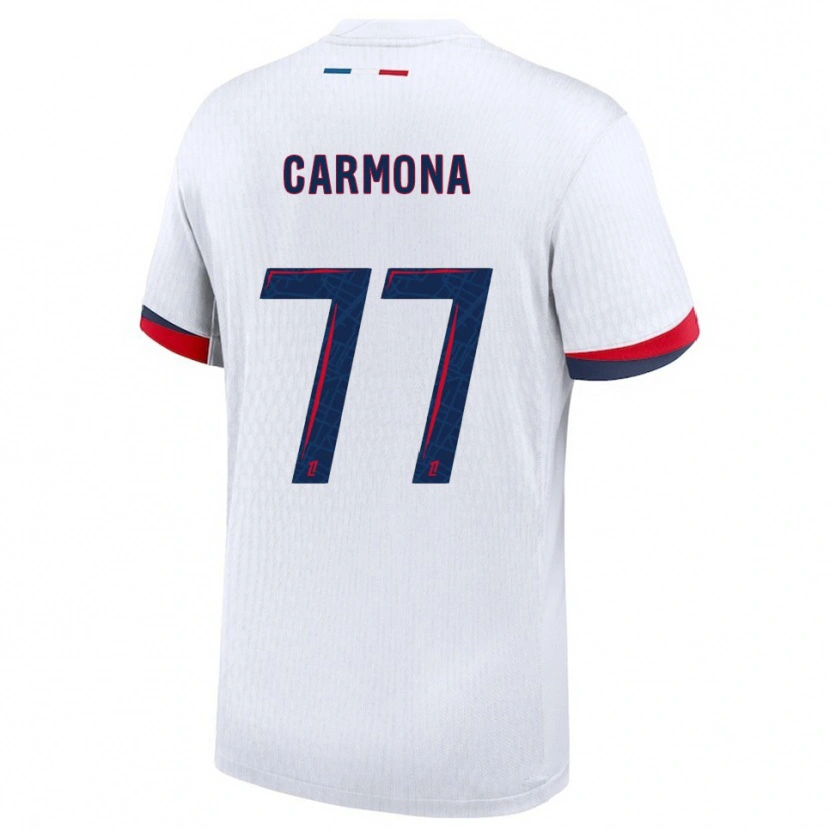 Danxen Mujer Camiseta Olga Carmona #77 Blanco Rojo 2ª Equipación 2025/26 La Camisa México