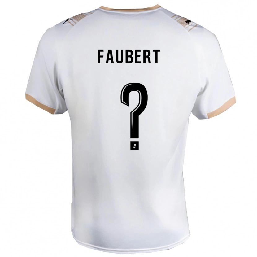 Danxen Mujer Camiseta Noam Faubert #0 Blanco Negro 2ª Equipación 2025/26 La Camisa México