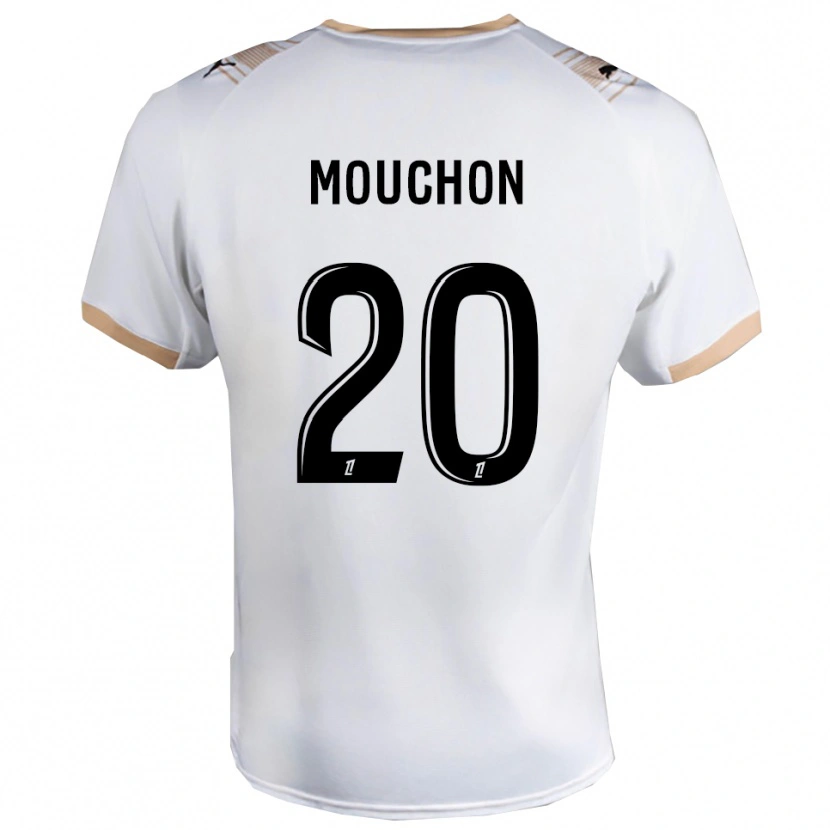 Danxen Mujer Camiseta Noemie Mouchon #20 Blanco Negro 2ª Equipación 2025/26 La Camisa México