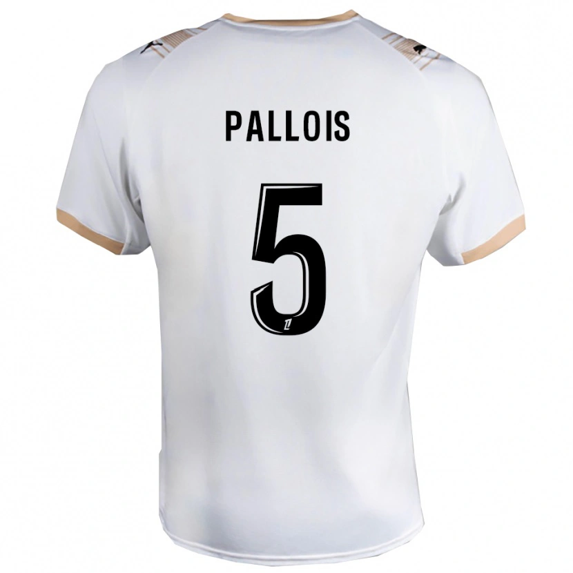 Danxen Mujer Camiseta Nicolas Pallois #5 Blanco Negro 2ª Equipación 2025/26 La Camisa México