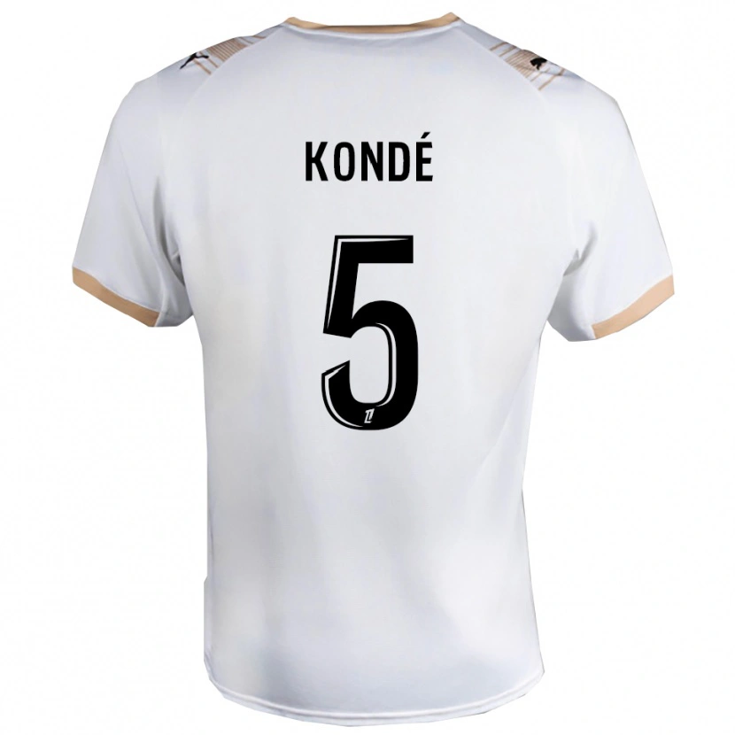 Danxen Mujer Camiseta Jean-Charles Kondé #5 Blanco Negro 2ª Equipación 2025/26 La Camisa México