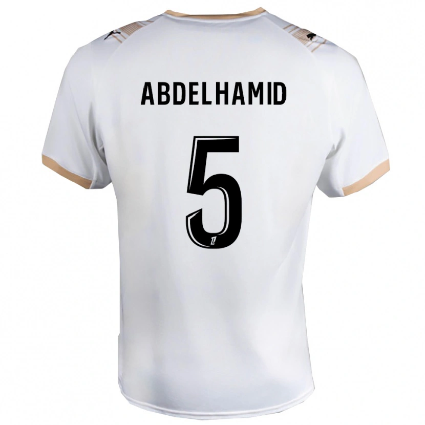Danxen Mujer Camiseta Yunis Abdelhamid #5 Blanco Negro 2ª Equipación 2025/26 La Camisa México