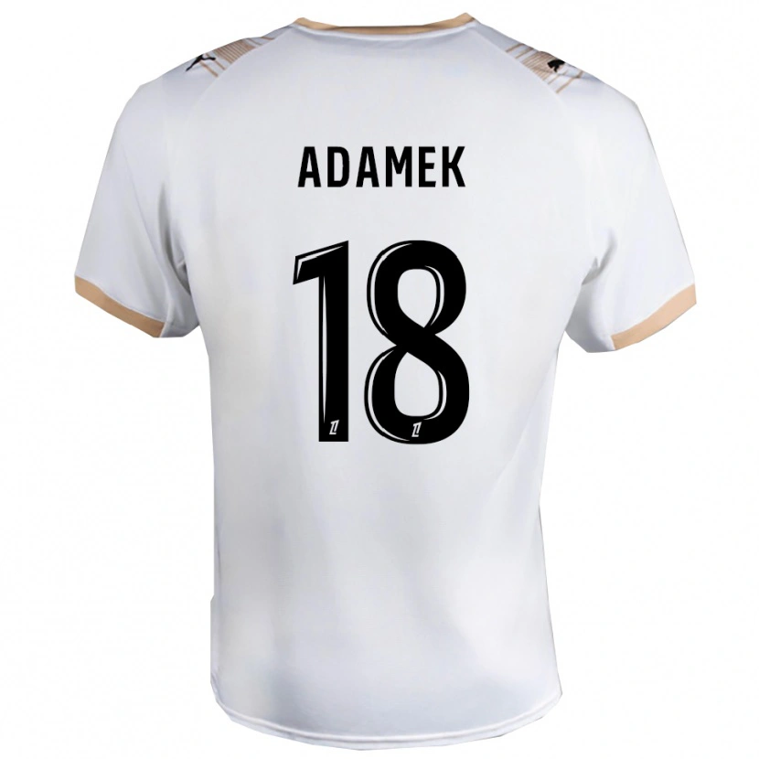 Danxen Mujer Camiseta Kayla Adamek #18 Blanco Negro 2ª Equipación 2025/26 La Camisa México