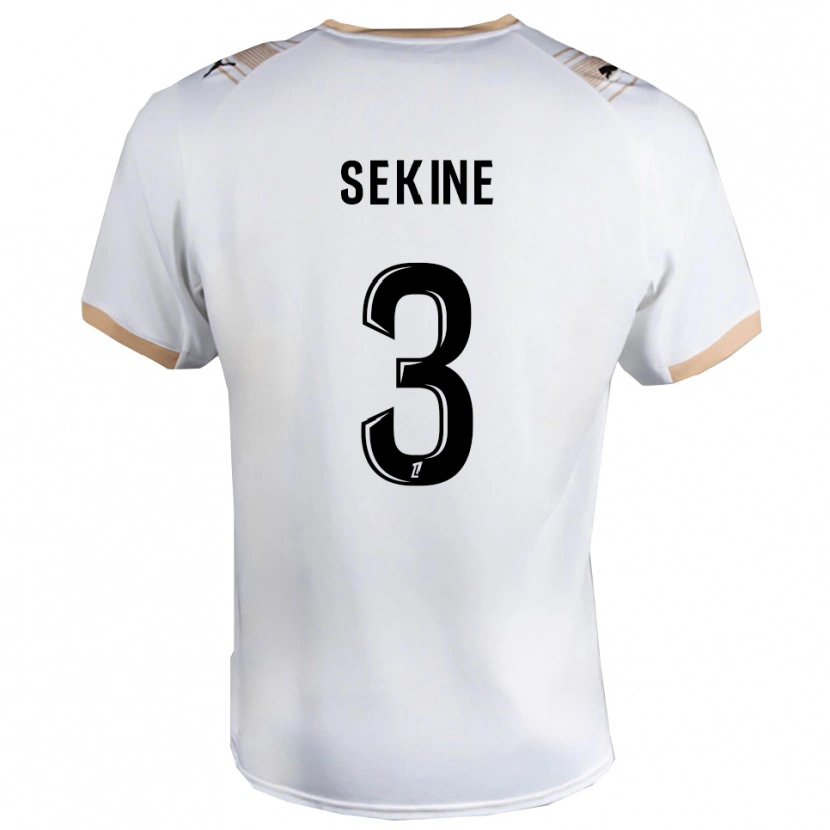 Danxen Mujer Camiseta Hiroki Sekine #3 Blanco Negro 2ª Equipación 2025/26 La Camisa México