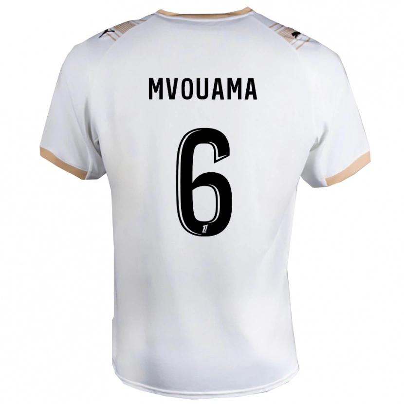 Danxen Mujer Camiseta Oliver Mvouama #6 Blanco Negro 2ª Equipación 2025/26 La Camisa México